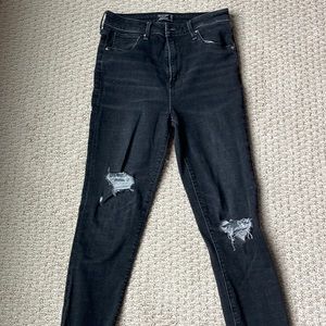 High rise super skinny Abercrombie & Fitch black jeans